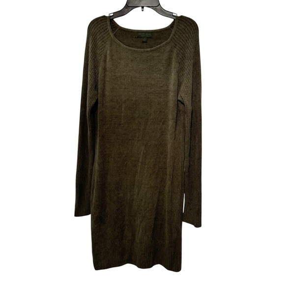 Barefoot Dreams CozyChic Ultra Lite Long Sleeved Dress in Olive S - Picture 6 of 11